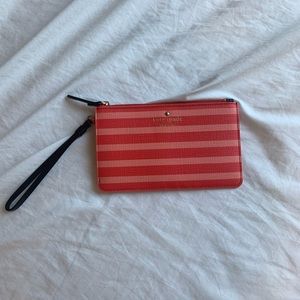 Kate Spade Wristlet Pink Stripe